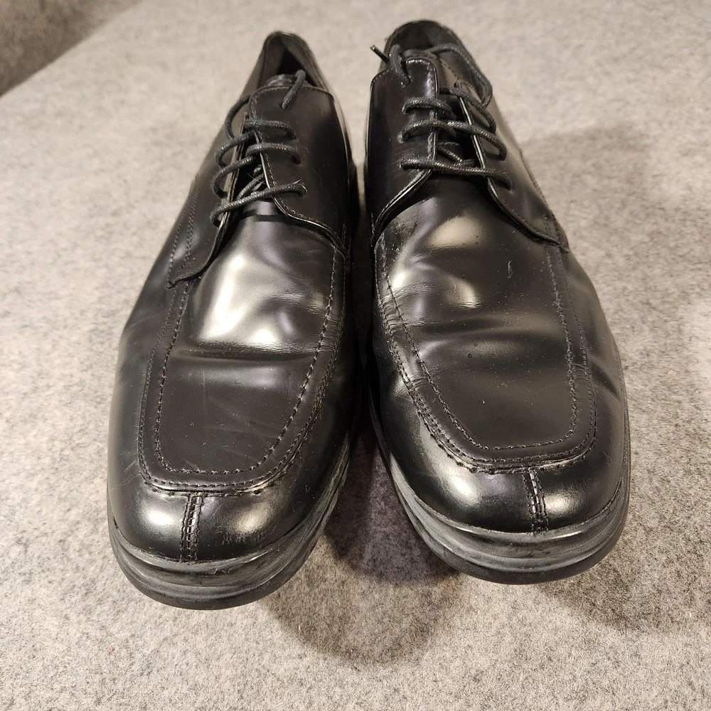 Cole Haan Shoes Mens‎ Size 9.5 Black Leather Derby Apron Dress C10596